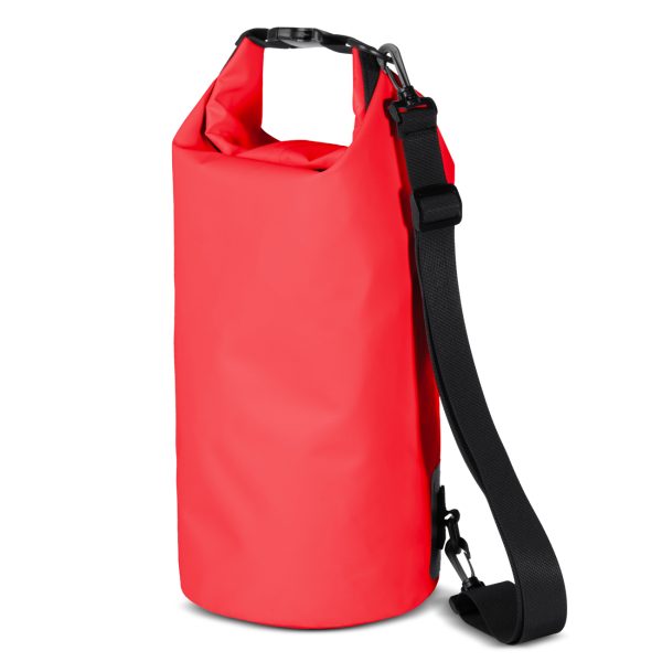 Worek plecak torba Outdoor PVC turystyczna wodoodporna 10L - czerwona - obrazek 2
