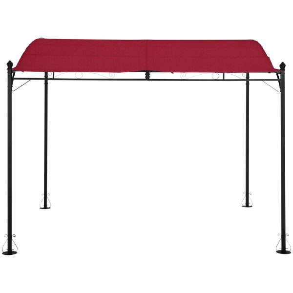Zadaszenie ogrodowe altana wolnostojąca 2.6 x 3 x 2.5 m czerwona - obrazek 3