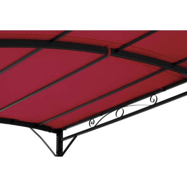 Zadaszenie ogrodowe altana wolnostojąca 2.6 x 3 x 2.5 m czerwona - obrazek 5