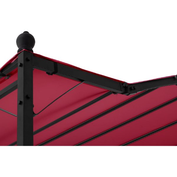 Zadaszenie ogrodowe altana wolnostojąca 2.6 x 3 x 2.5 m czerwona - obrazek 6