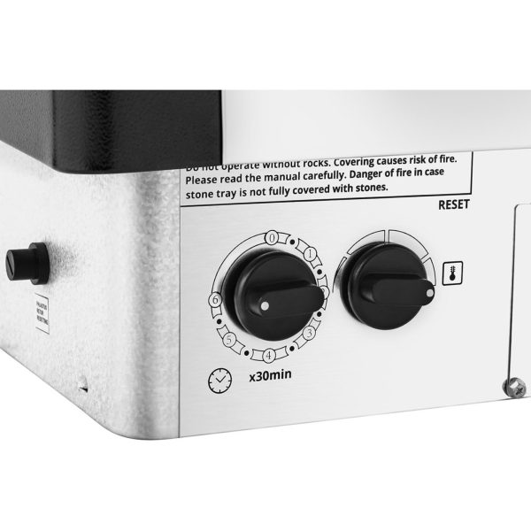 Piec do sauny elektryczny z wbudowanym sterowaniem 8-12 m3 do 110C 400 V 8 kW srebrno-czarny - obrazek 4