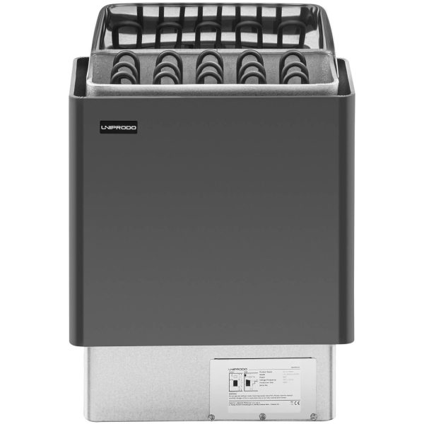 Piec do sauny elektryczny 8-12 m3 do 110C 400 V 8 kW czarno-srebrny - obrazek 6