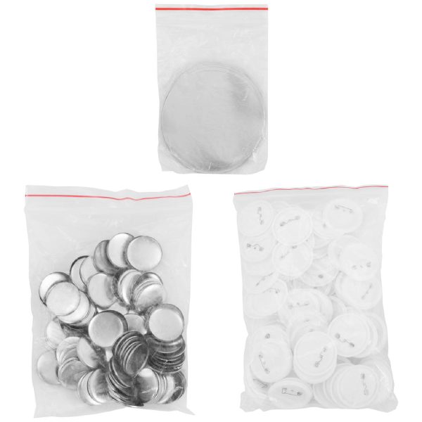 Maszynka do przypinek buttonów pinów zestaw 100 szt. śr. 58 mm czarna - obrazek 3