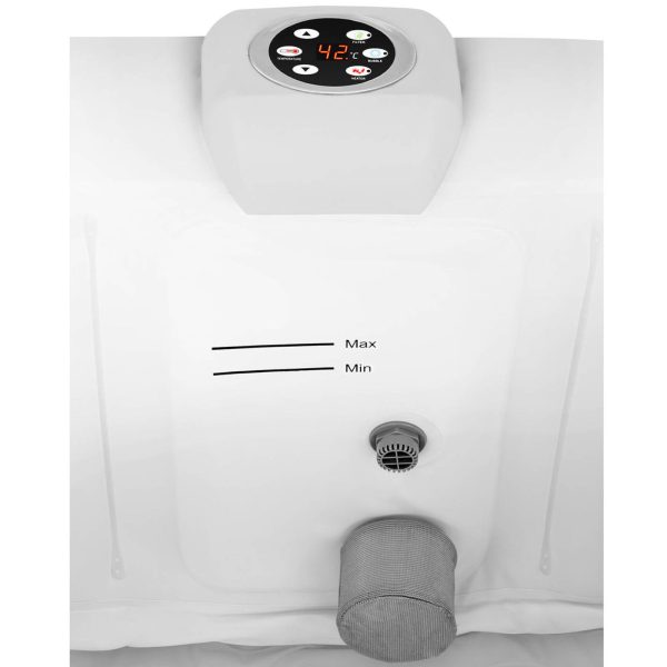 Jacuzzi ogrodowe dmuchane z masażem 4 osobowe 42C 600 l czarno-białe - obrazek 4