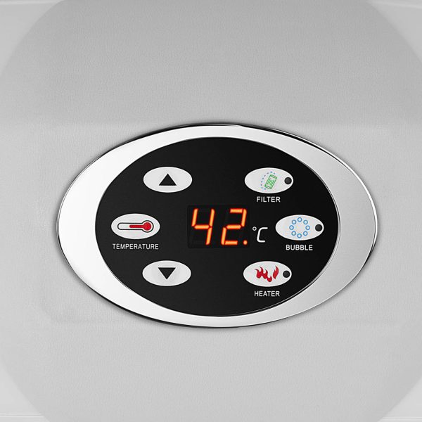 Jacuzzi ogrodowe dmuchane z masażem 4 osobowe 42C 600 l czarno-białe - obrazek 6