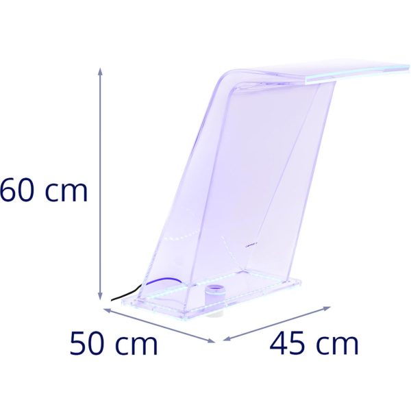 Wylewka wodospadowa z oświetleniem LED 45 cm wypływ wody 395 mm - obrazek 6