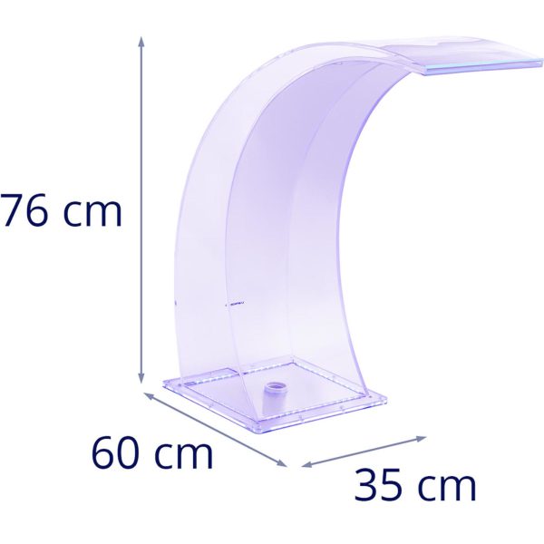 Wylewka wodospadowa z oświetleniem LED 35 cm wypływ wody 303 mm - obrazek 6