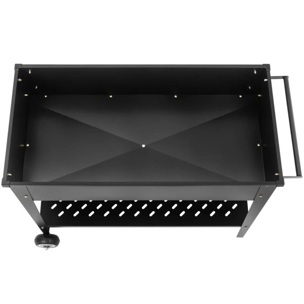 Wózek kwietnik ogrodowy metalowy na kwiaty zioła z półką 100 x 50 x 79 cm - obrazek 3