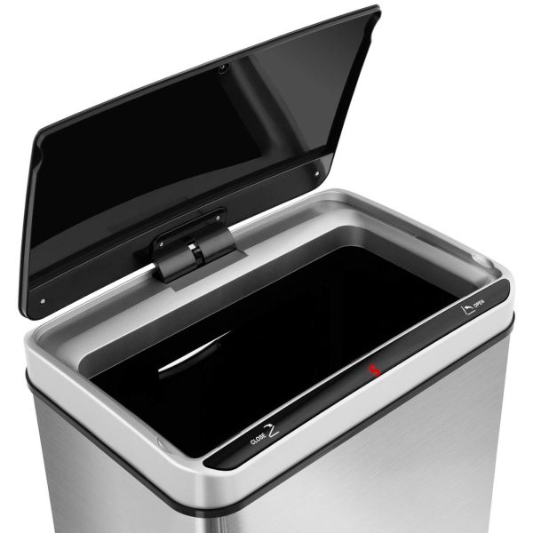 Automatyczny bezdotykowy kosz na śmieci z czujnikiem ruchu zasięg 20 cm 70 L - obrazek 3