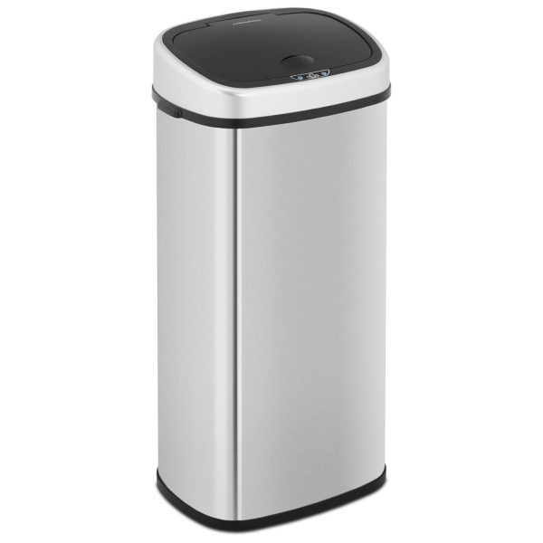 Kosz na śmieci automatyczny bezdotykowy prostokątny z czujnikiem ruchu 30 cm 68 l - obrazek 2