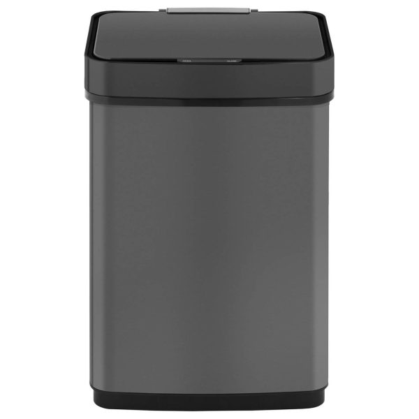 Kosz na śmieci automatyczny bezdotykowy prostokątny z czujnikiem ruchu 30 cm 50 l CZARNY - obrazek 5