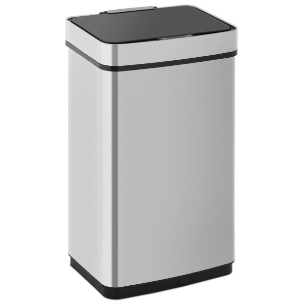 Kosz na śmieci automatyczny bezdotykowy prostokątny z czujnikiem ruchu 30 cm 60 l - obrazek 2