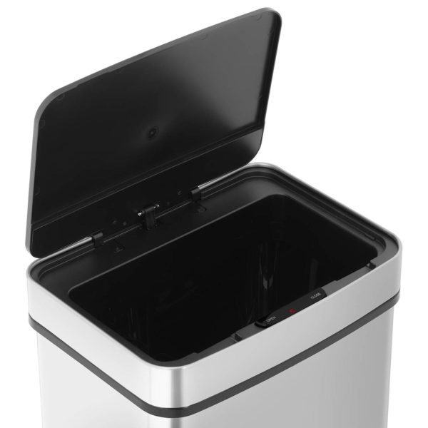 Kosz na śmieci automatyczny bezdotykowy prostokątny z czujnikiem ruchu 30 cm 60 l - obrazek 3