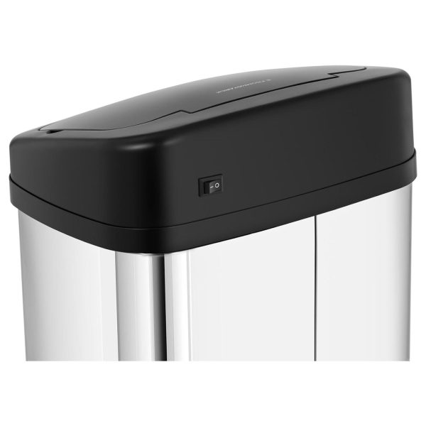 Kosz na śmieci automatyczny bezdotykowy prostokątny z czujnikiem ruchu 30 cm 30 l - obrazek 4