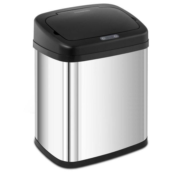 Kosz na śmieci automatyczny bezdotykowy prostokątny z czujnikiem ruchu 30 cm 20 l - obrazek 2