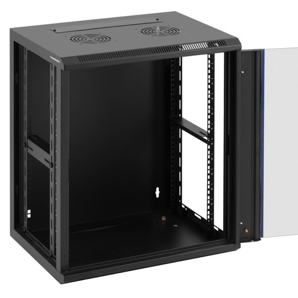 Szafa RACK serwerowa sieciowa wisząca 19'' 12U IP20 do 60 kg 54x39x62 cm CZARNA - obrazek 5