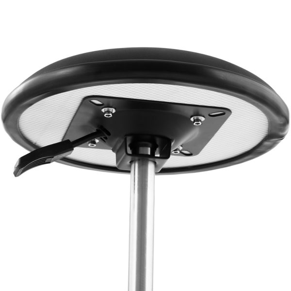Taboret krzesło robocze warsztatowe z podnóżkiem 120 kg 530-800 mm czarne - obrazek 5