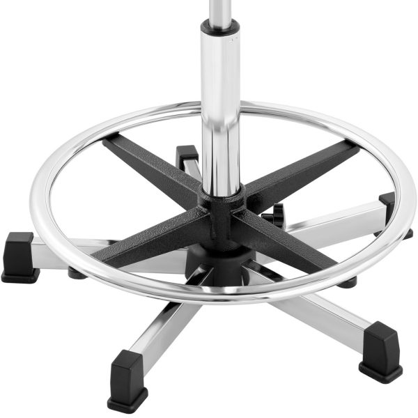 Krzesło robocze warsztatowe z oparciem podnóżkiem ze sklejki CHROM do 120 kg 550-800 mm - obrazek 4