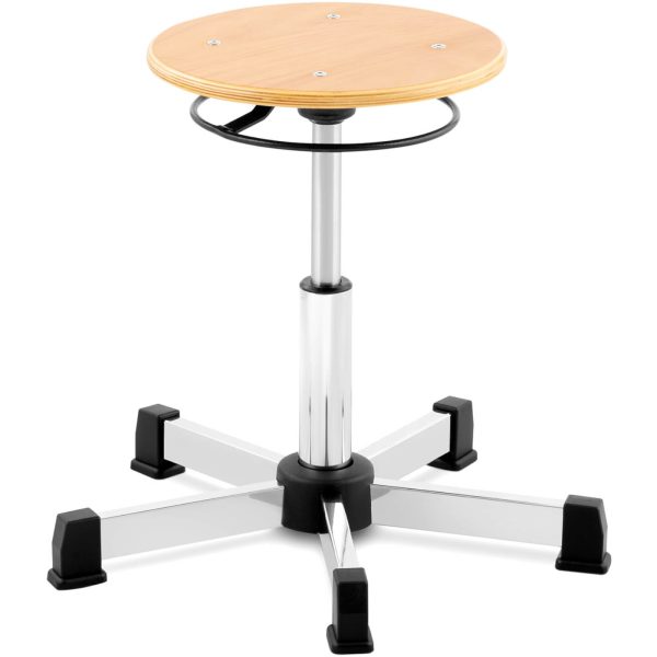 Taboret krzesło robocze warsztatowe ze sklejki CHROM do 120 kg 350-485 mm - obrazek 2