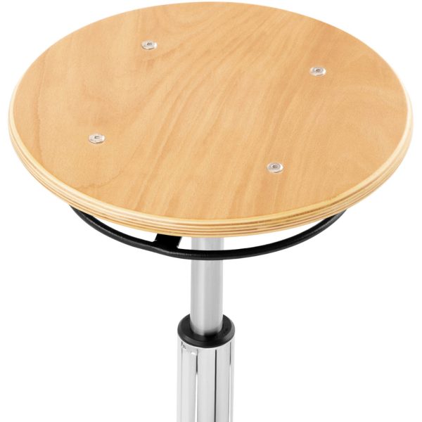 Taboret krzesło robocze warsztatowe ze sklejki CHROM do 120 kg 350-485 mm - obrazek 3