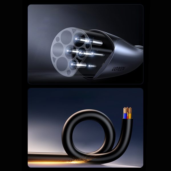 Kabel przewód CCS2 do ładowania samochodu elektrycznego 480V 32A 22kW 5m - czarny - obrazek 7