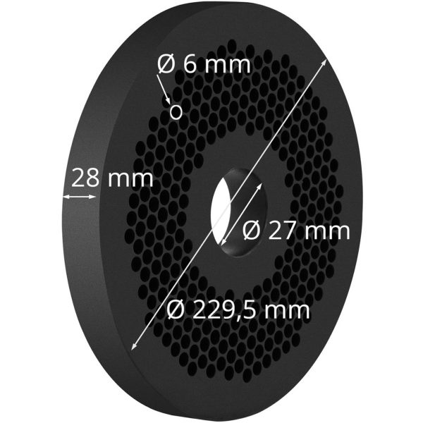 Matryca sitko do pelletu peleciarki WIE-PM-2000 śr. 229.5 mm x 28 mm otwory 6 mm - obrazek 5