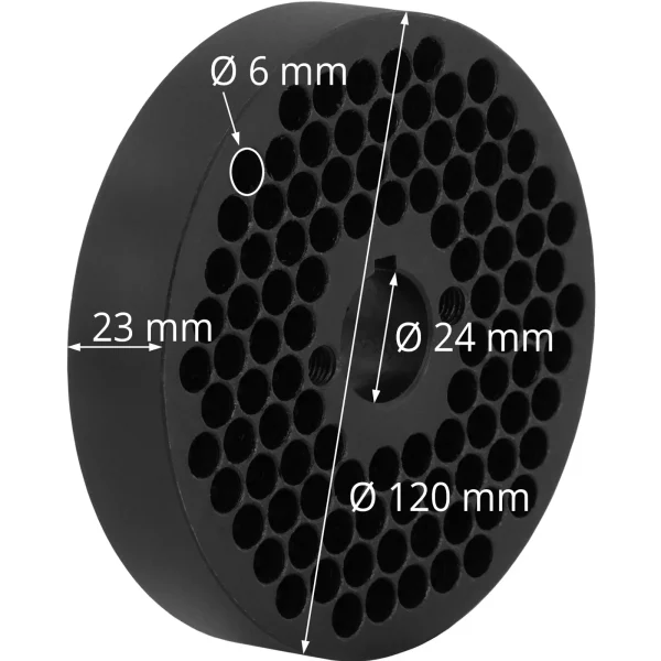 Matryca do peleciarki WIE-PM-1500 WIE-PM-500 śr. 120 mm otwory 6 mm - obrazek 4