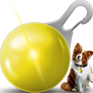 Zawieszka świecąca lampka do obroży psa plecaka roweru LED - żółta
