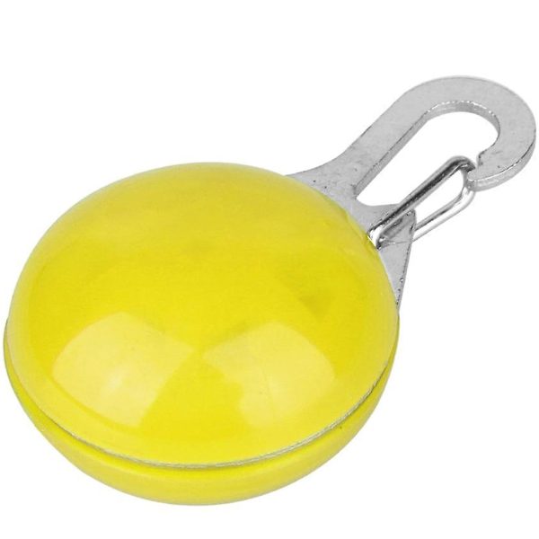 Zawieszka świecąca lampka do obroży psa plecaka roweru LED - żółta - obrazek 3