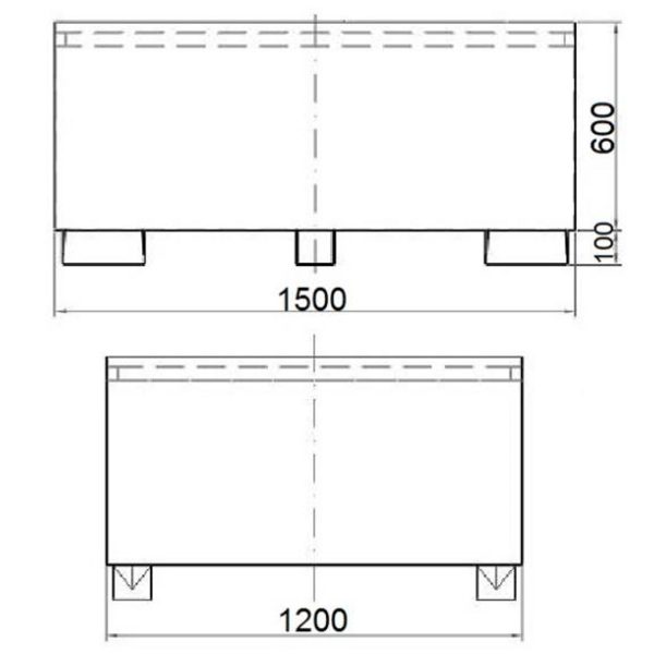 Wanna wychwytowa do zbiornika IBC paletopojemnika MAUZER 1000L - obrazek 2