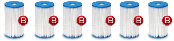 6 x Filtr do pompy komplet Typ B INTEX 29005 - obrazek 2
