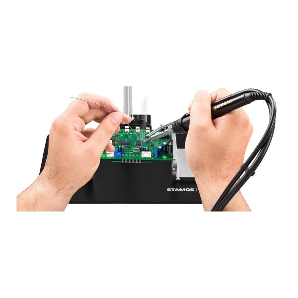 Lampka biurkowa LED bezcieniowa ze szkłem powiększającym 5x/10x i uchwytem na płytki PCB - obrazek 9