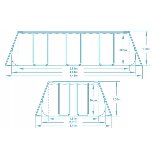 Basen ogrodowy stelażowy 404 x 201 x 100 cm 11w1 Bestway 56441 - obrazek 4