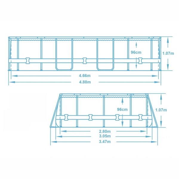 Basen ogrodowy stelażowy 488 x 305 x 107 cm 18w1 Bestway 56448 - obrazek 4