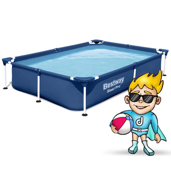 Basen prostokątny stelażowy 221x150x43 cm 16w1 Bestway 56401N - obrazek 2