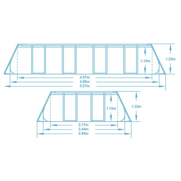Basen stelażowy ogrodowy 488 x 244 x 122 cm 11w1 Bestway 56671N - obrazek 6