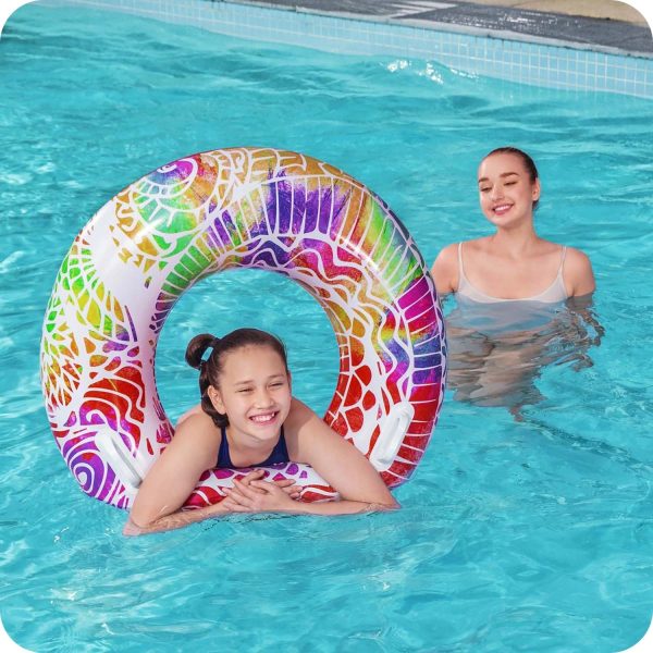 Kółko dla dzieci o średnicy 91 cm 3 kolory Bestway 36084 czerwony - obrazek 3