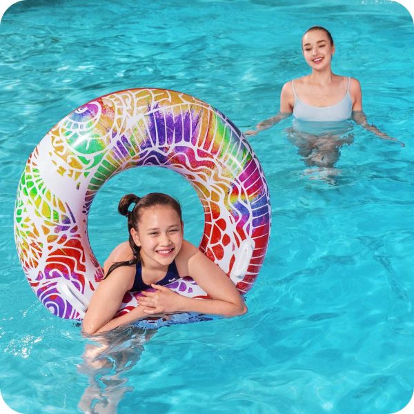 Kółko dla dzieci o średnicy 91 cm 3 kolory Bestway 36084 czerwony - obrazek 6