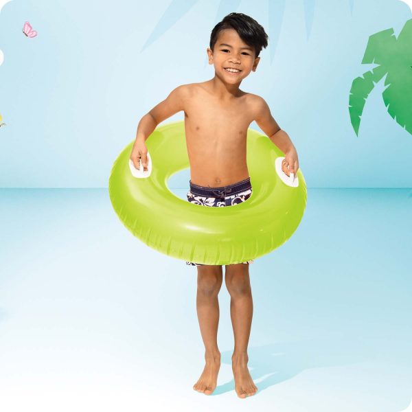 Kółko do pływania z uchwytami 76 cm żółte INTEX 59258 - obrazek 2