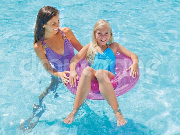Koło do pływania dla dzieci o średnicy 76 cm INTEX 59260 różowy - obrazek 2