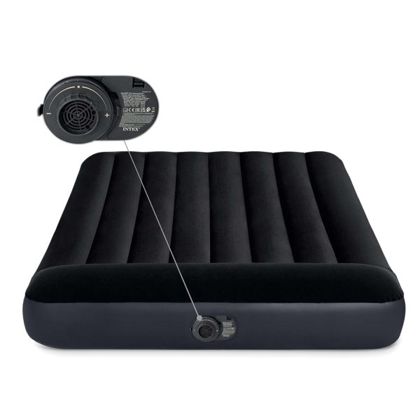 Materac dmuchany 203x152x25 cm z wbudowaną pompką elektryczną INTEX 64150 - obrazek 2