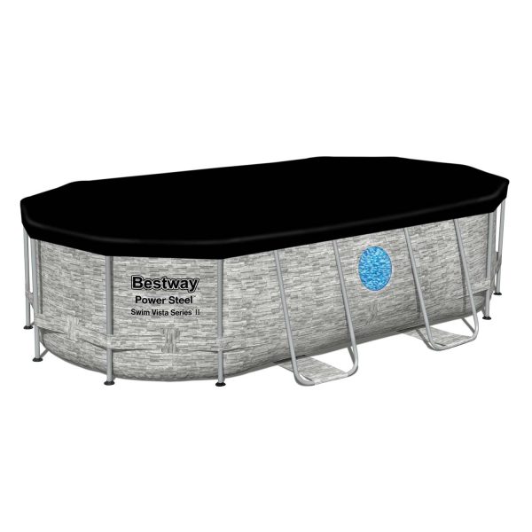 Pokrywa do basenu stelażowego owalnego 427 x 250 x 100 cm Bestway 58425 - obrazek 4