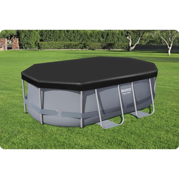 Pokrywa do basenu stelażowego owalnego 300 x 200 x 84 cm Bestway 58424 - obrazek 3