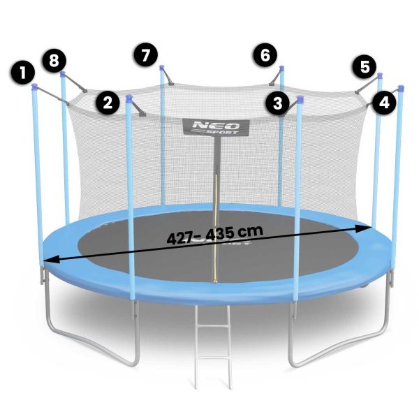Siatka wewnętrzna do trampolin 435 cm 14ft Neo-Sport - obrazek 2